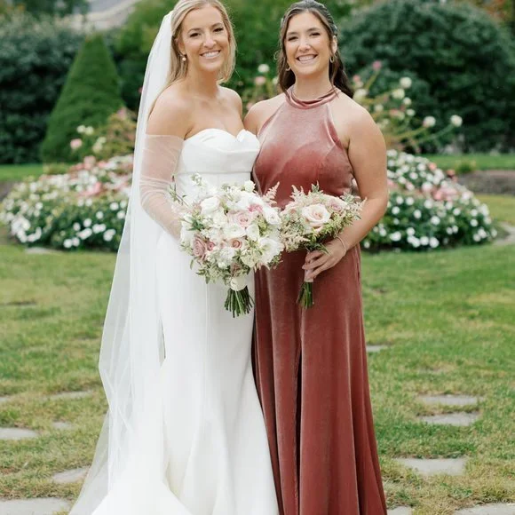 Dessy Group Bridesmaid Dress Velvet Tawny Rose Dessy Group Bridesmaid Dress Velvet Tawny Rose